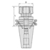 Afbeelding van Collet chucks ER DIN 69871 SK 40 form AD+B WRK