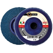 Afbeeldingen van Flap grinding discs with nylon backing in zirconium abrasive cloth WRK FALCON PLASTICA