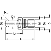 Image de Pull studs MAS 407 BT drilled with OR