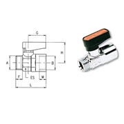 Afbeeldingen van Male/female cylindrical thread ball valves AIGNEP 6410