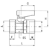 Afbeelding van Female cylindrical thread ball valves AIGNEP 6400