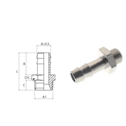 Afbeeldingen van Male hose connections with cylindrical tapered head AIGNEP 3045