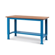 Afbeeldingen van Workbench with 30 mm beechwood Multiplex worktop WORK STEEL UP FAMI