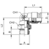 Image sur Adjustable male push to connect L fittings in nickel-plated brass AIGNEP 50116