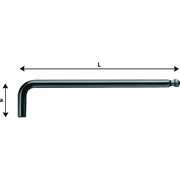 Image de Long hexagonal L keys with ball point end WRK