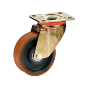 Afbeeldingen van Polyurethane wheels with cast iron centre with support TELLURE RÔTA