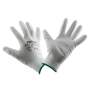 Afbeeldingen van Work gloves in polyester coated in white polyurethane WRK