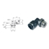 Afbeelding van Adjustable male push to connect L fittings in technopolymer AIGNEP 50116