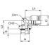 Afbeelding van Adjustable male push to connect L fittings in technopolymer AIGNEP 50116