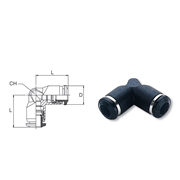 Image de Adjustable male push to connect L fittings in technopolymer AIGNEP 55130