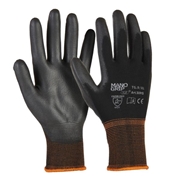 Afbeeldingen van Work gloves in nylon coated in black polyurethane  MANOGRIP 30815