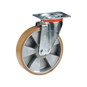 Afbeeldingen van Polyurethane wheels with aluminium centre with support TELLURE RÔTA