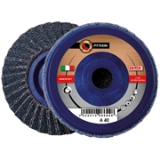 Afbeeldingen van Flap grinding discs with plastic backing in zirconium abrasive cloth WRK PYTHON PLASTICA