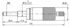 Image sur Micrometer head 0-25 mm travel 1 mm screw pitch ALPA BB180