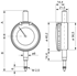 Afbeelding van Ø 40 mm centesimal dial gauge ALPA CB006