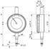 Image sur Twin dial indicator Ø 58 mm ALPA CB008