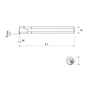 Afbeeldingen van Toolholders for internal grooving for triangolar inserts R/L KERFOLG TURN