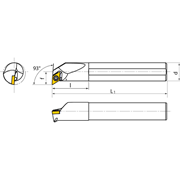 Image de Toolholers for internal threading for positive inserts KERFOLG TURN form D - E….SDUCR/L