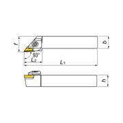 Image de Toolholers for external threading for positive inserts KERFOLG TURN form K - CKJNR/L