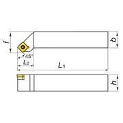 Image de Toolholers for external threading for positive inserts KERFOLG TURN form S - SSSCR/L