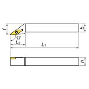 Image de Toolholers for external threading for positive inserts KERFOLG TURN form V - SVJBR/L