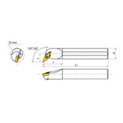 Image de Toolholers for external threading for positive inserts KERFOLG TURN form V - A….SVQBR/L