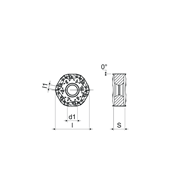 Image de Double side inserts HNKU MM KERFOLG FACE