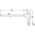 Afbeelding van Hexagonal wrenches with handle WODEX WX2750