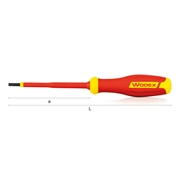 Afbeeldingen van Screwdrivers VDE insulated 1000 Volt for slotted screws WODEX WX4030