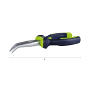 Afbeeldingen van Half round long bent nose pliers WODEX WX3220