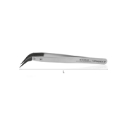 Afbeeldingen van Spring bar tweezers with carbon fibre tips WODEX WX3544