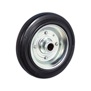 Image de Black rubber wheels in sheet metal TELLURE R&#212;TA